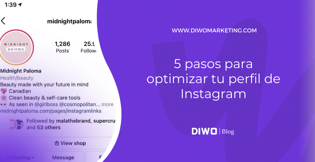 5 Pasos Para Optimizar Tu Perfil De Instagram Diwo Marketing